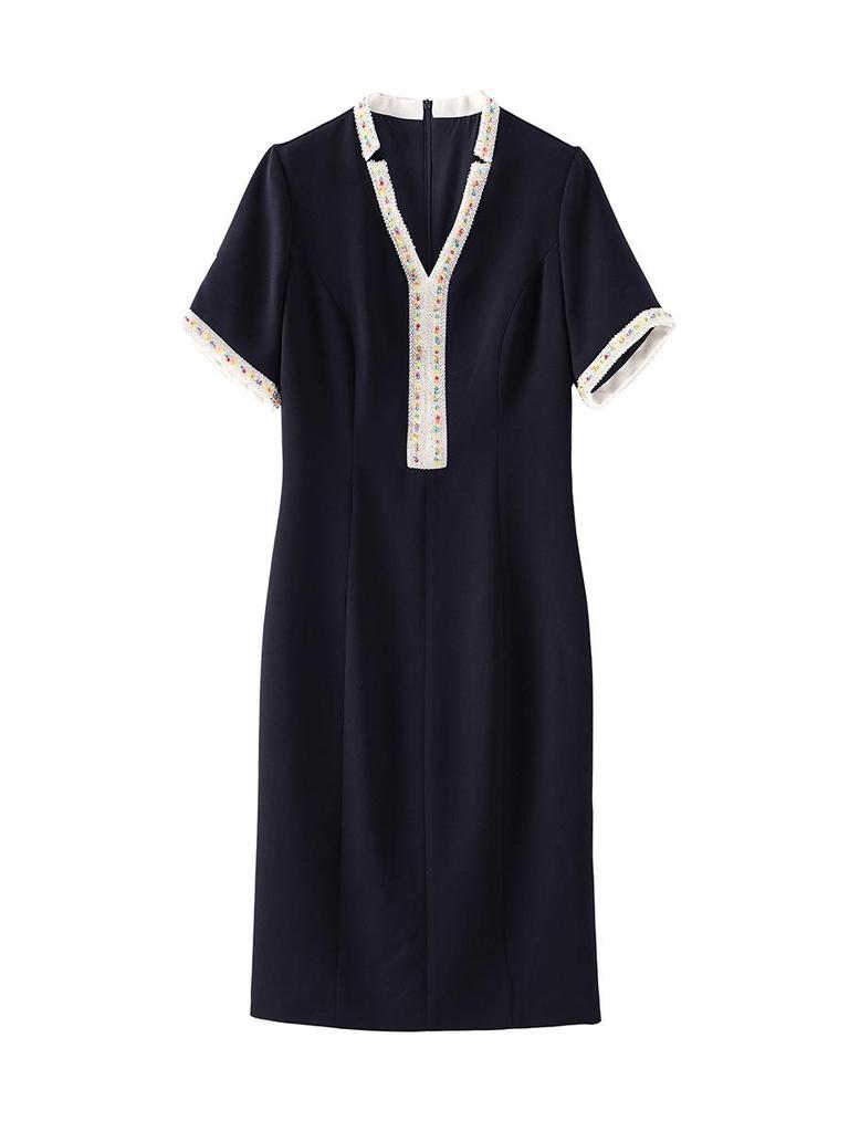 Beaded Luxury Waist-Hugging Dress – Noble Socialite Style for Women