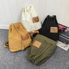 Large Capacity Canvas Drawstring Backpack College Student Ins Harajuku Shoulder Bag