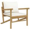 VidaXL Garden Chairs 2 Pcs with Cushions Cream White Bamboo 363462
