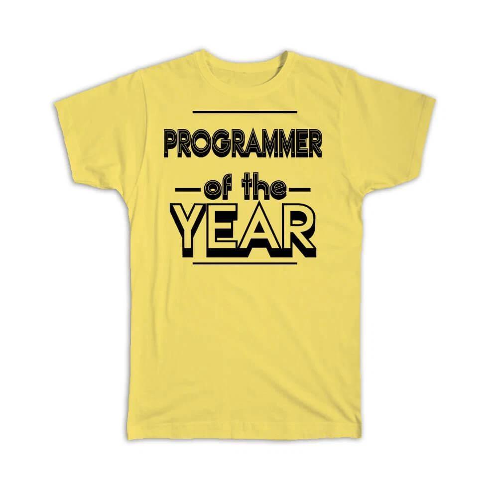 Gift T-Shirt : PROGRAMMER of The Year Christmas Birthday Work Job S