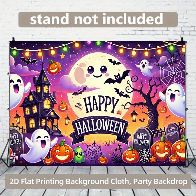 1 piece of 2D Flat Banner featuring Halloween-themed designs with a festive atmosphere - made of polyester fabric - durable