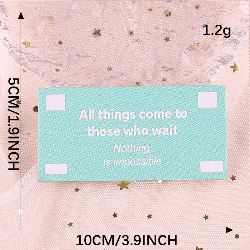 Hole Repair Sticker Accessories Offset Printing Flower Cloth Label Self-Adhesive Leather Jacket Down Jacket Patch Sticker English Letter Cloth Sticker