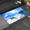1pc The Sky Dolphin Bathroom Absorbent Mats Anti-Slip Mats Home Decor Supplies Carpets Home Kitchen Floor Mats