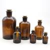 Thickened Brown Glass Reagent Bottle with Ground Joint, Fine Neck, and Wide Mouth - Multiple Specifications Available.