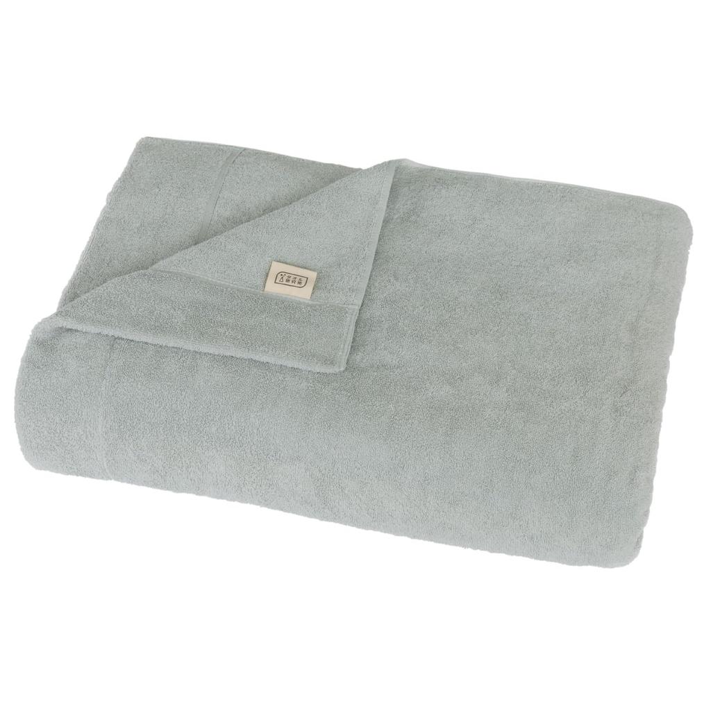 Towel Laboratory Towel Stone and Smooth [Smooth Type] #010 Blanket, Blue, Durable, Soft, Voluminous, 100% Cotton,