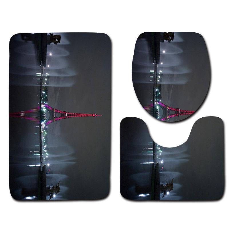 Tower-Fußmatte, Badezimmermatte, WC-Dreiteiler