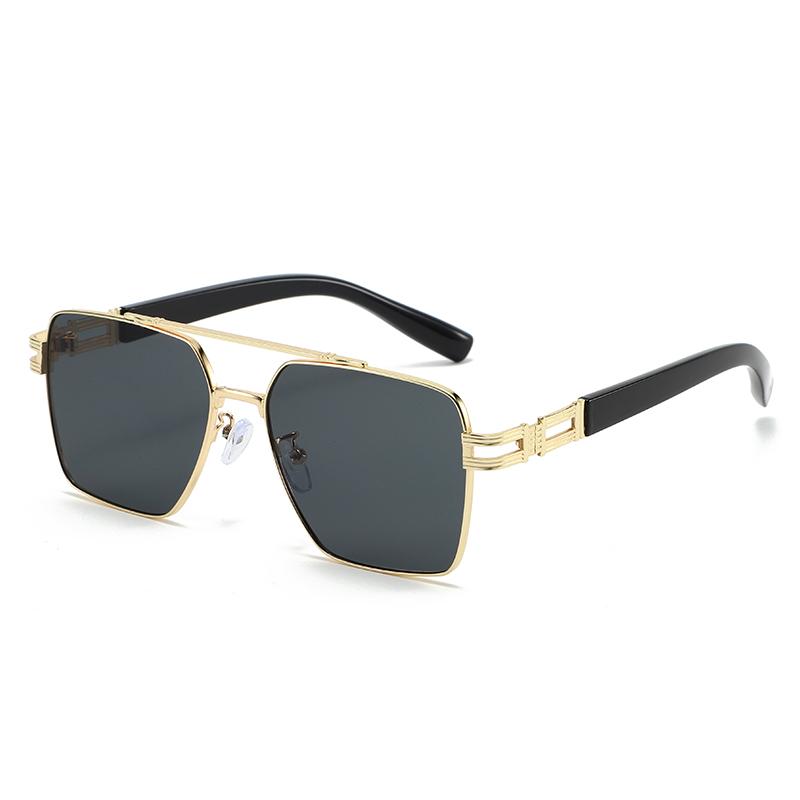 New Frameless Square Sunglasses Men Double Beam High End Sun Protection Glasses 7739
