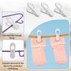 AS60-Pack 2.75 Inch White Plastic Hanger Clips–50 Count Multi-Purpose Hanger Accessories For Baby Clothes, Socks, For Pants