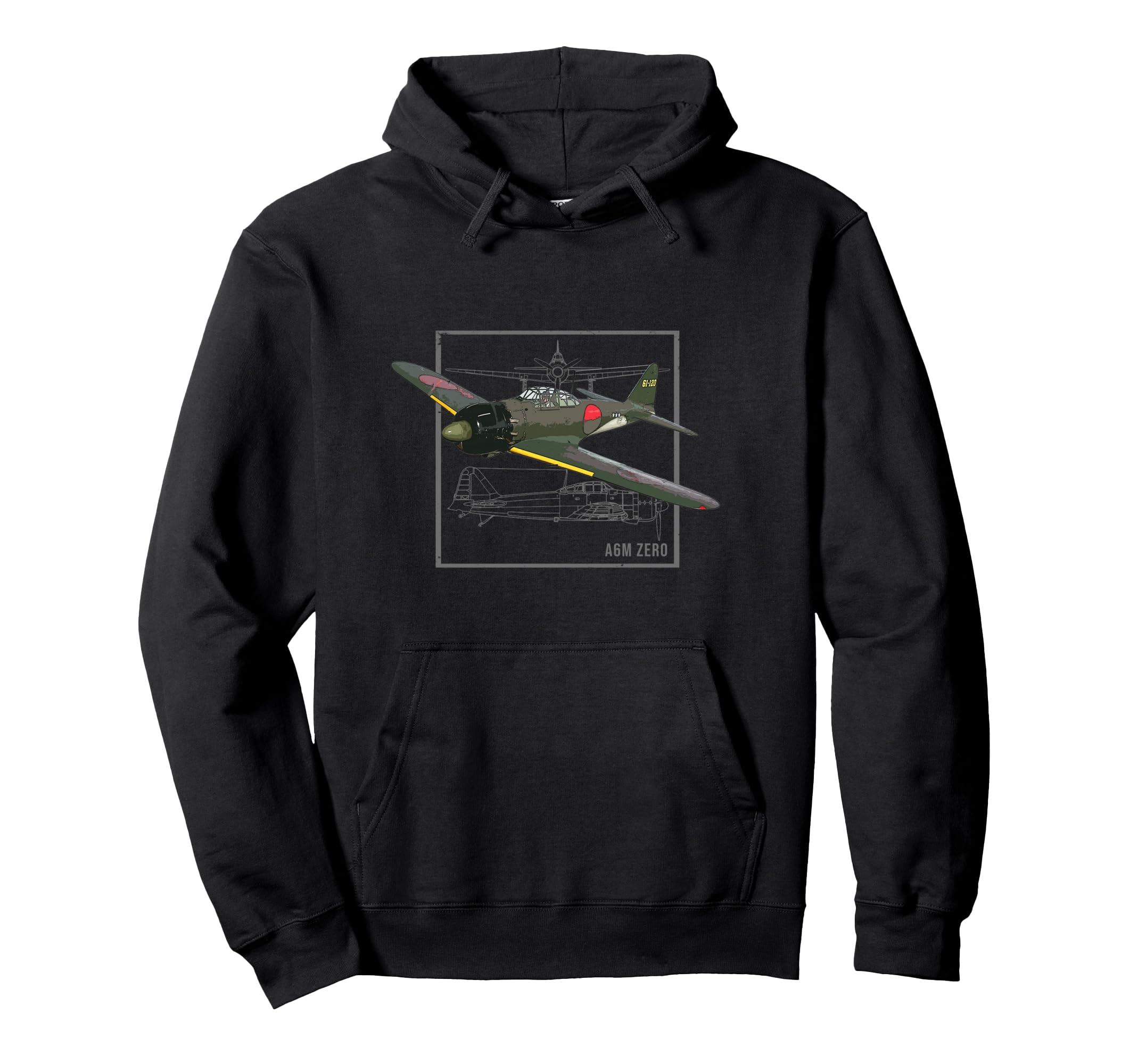 

A6M Zero Japanese WWII Fighter Hoodie чёрный