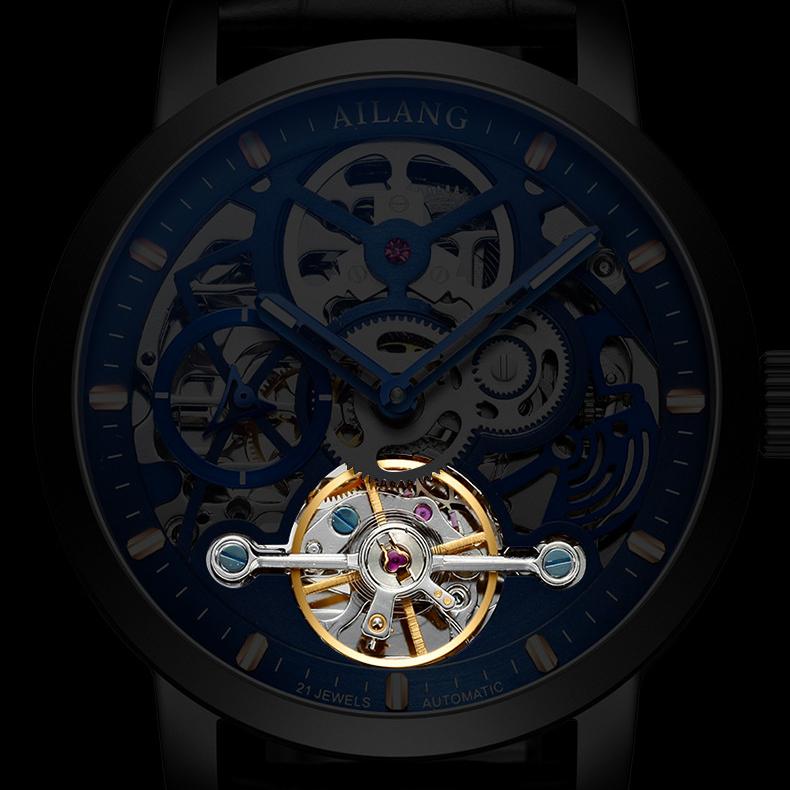 AILANG Neue Uhr Herren Mechanische Uhr Skelett Vollautomatische Mechanische Uhr Modeuhr