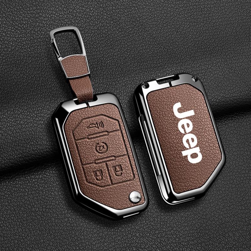 Compatible Jeep Key Case for Compass, Renegade, Cherokee, Grand Commander, Grand Cherokee