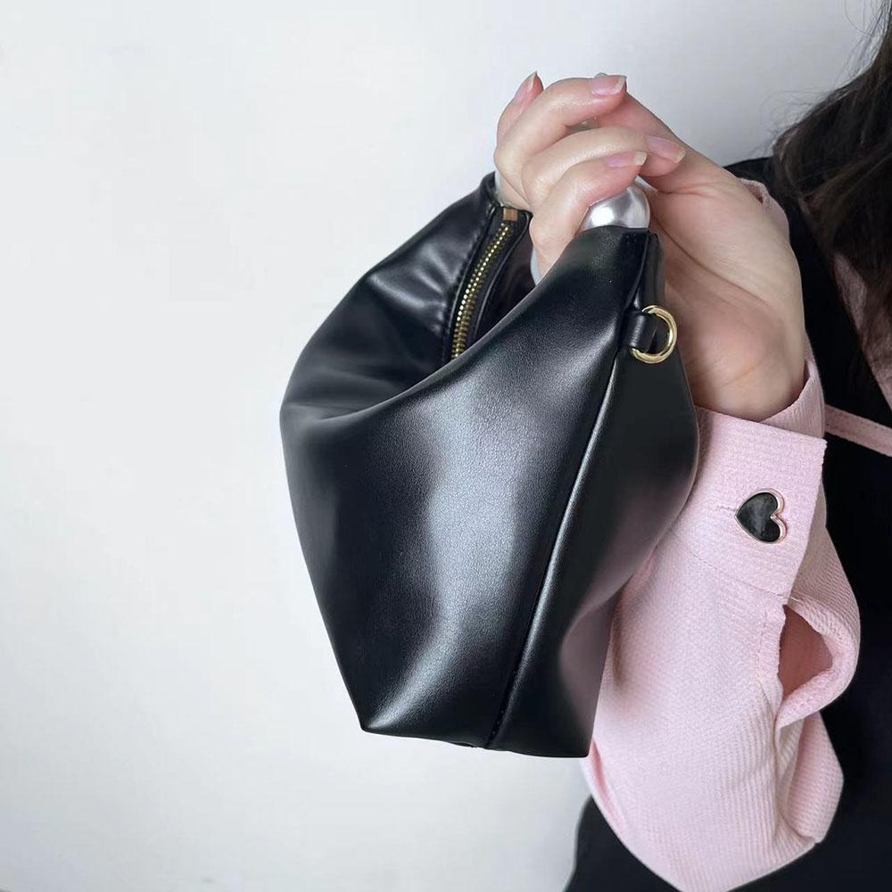 Small Pearl Handbag Women's Bag New Design High Grade Chain Crossbody Bag Small Fresh Dumpling Bag Mini-chain Slung Bag