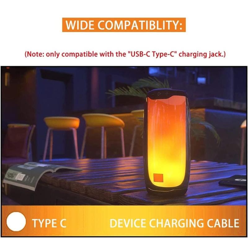 USB C Cable for Charge 4 Portable Speaker Charging and Data Transfer for Outdoor Travel and Adventure Activities