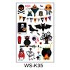 Waterproof Halloween Cartoon Tattoo Stickers for Kids - Pumpkin Magician Theme