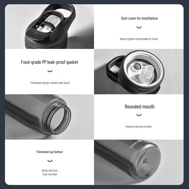 Vanow Large Capacity Sports Water Bottle with Straw