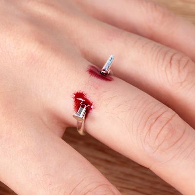 Bague à ongles réglable unisexe créative, accessoires de fête d'halloween horribles