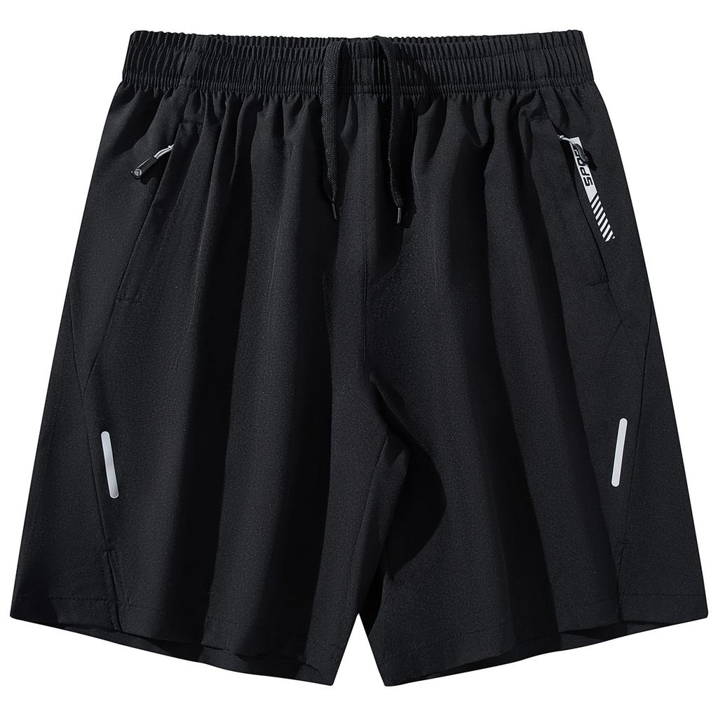 Men’s Lightweight Athletic Shorts with Adjustable Drawstring Waist and Zippered Pockets for Sports and Daily Wear