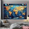 2D flat surface one-piece world map banner suitable for decoration at birthdays weddings and parties