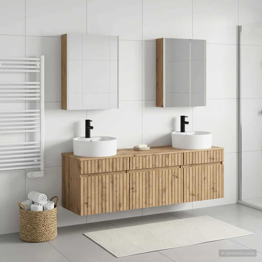Bathroom Cabinet Set 5 pcs Artisan Oak 53 x 15.5 x 70 cm