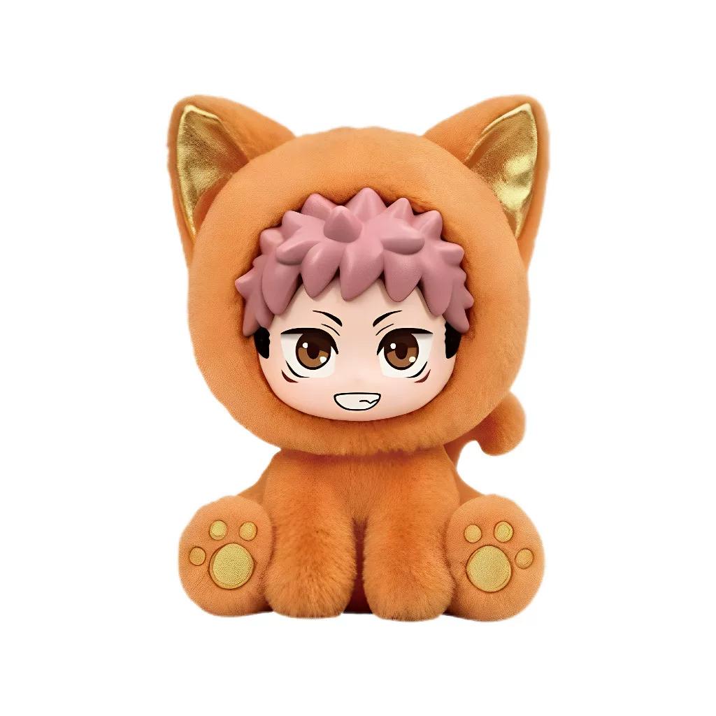 EAKI Jujutsu Kaisen Season 2 Sitting Cat Party Plush Pendant Blind Box Trendy Collectible Toy Birthday Gift For Anime Lovers