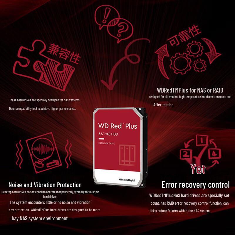 Western Digital Red Plus 8TB NAS Hard Drive