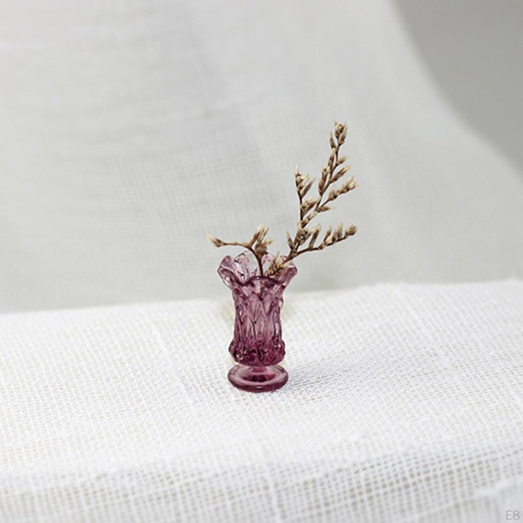 1/12 Scale Dollhouse Miniature Vase Pretend Pot Simulation Life Scene Props Doll Decor