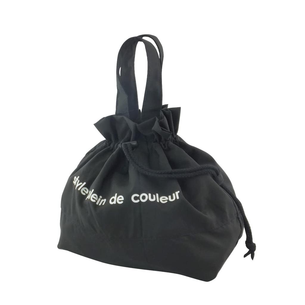At First Lunch Drawstring Large Colors AF6351 Bag, Black, Size,