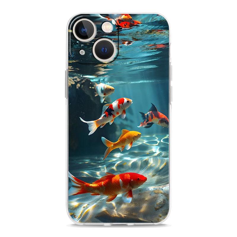 Handyhülle Für iPhone 17 Hüllen iPhone Air 16 15 12 13 14 Pro Max 7 8 Plus 16Pro iPhone11 Klare Hülle Cartoon Niedlicher Fisch