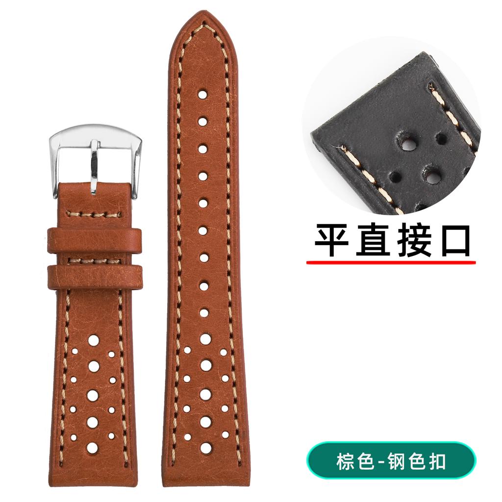 Handmade PUEBLO Italian Cowhide strap 18 19 20 21 22MM for Omega Longines Rolex Soft Retro breathable Genuine leather Watch band