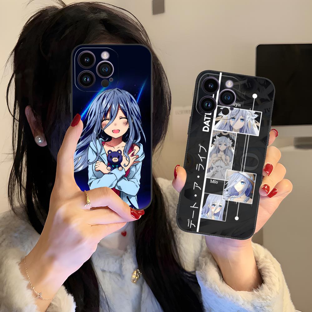 Date a Live Mio Takamiya Phone Case for iPhone 17 16 15 14 13 12 11 X XR XS 8 7 Air Pro Max Plus Mini Colorful Cover Cover