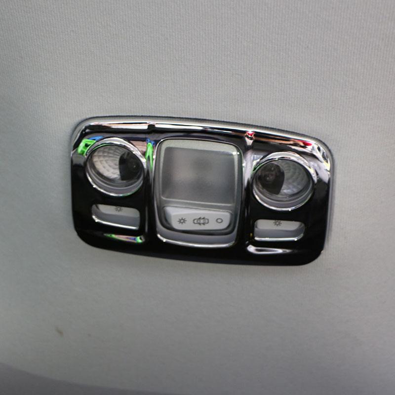 for Peugeot 2008 2014 -  ABS Chrome Car Reading Lamp Lights Cover Sequin Stickers  Modified Accessories
