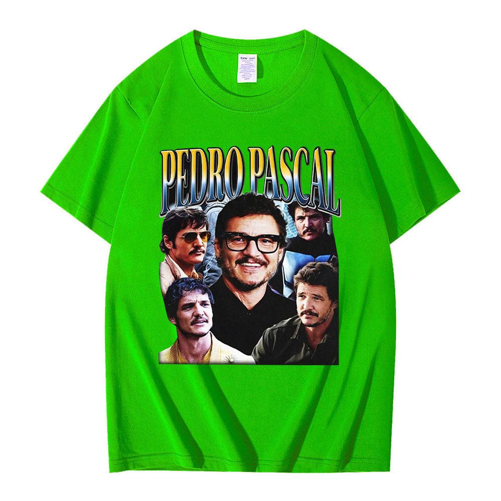 Klasický americký filmový a televizní herec Pedro Pascal Grafické tričko Pánské Dámské Bavlněné Ležérní Trička Topy Nadměrné Velikosti Vintage Streetwear