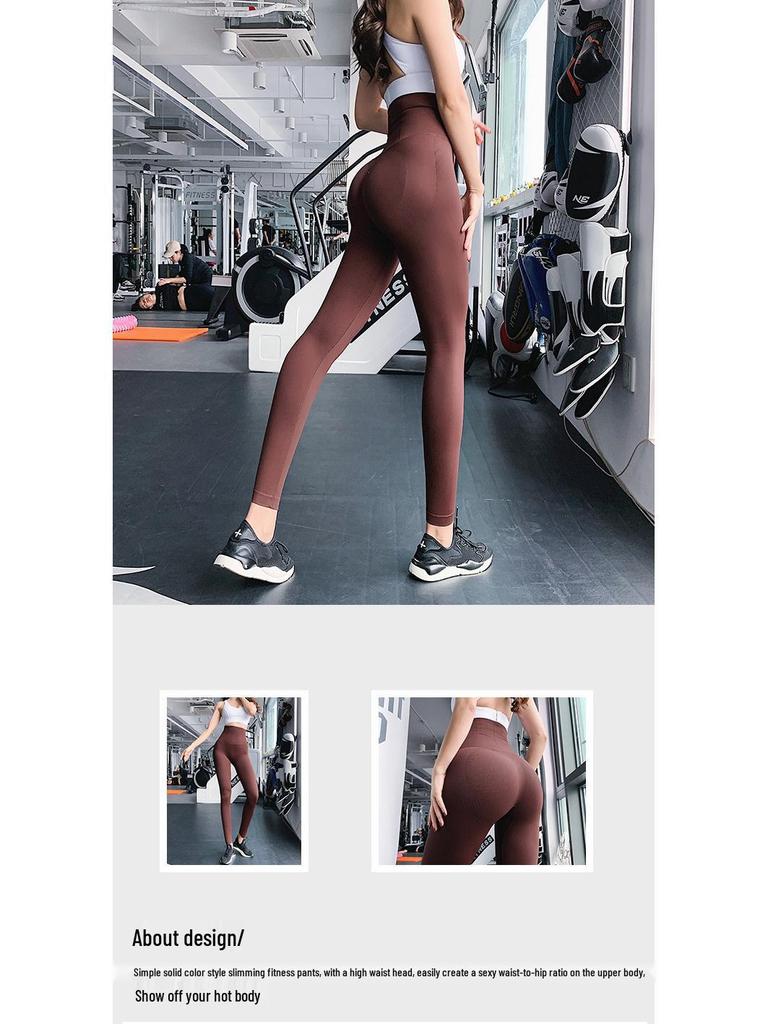 High Waist Nude Yoga Pants: Butt-Lifting, Stretchy, Long-Length Fitness Leggings for Women
