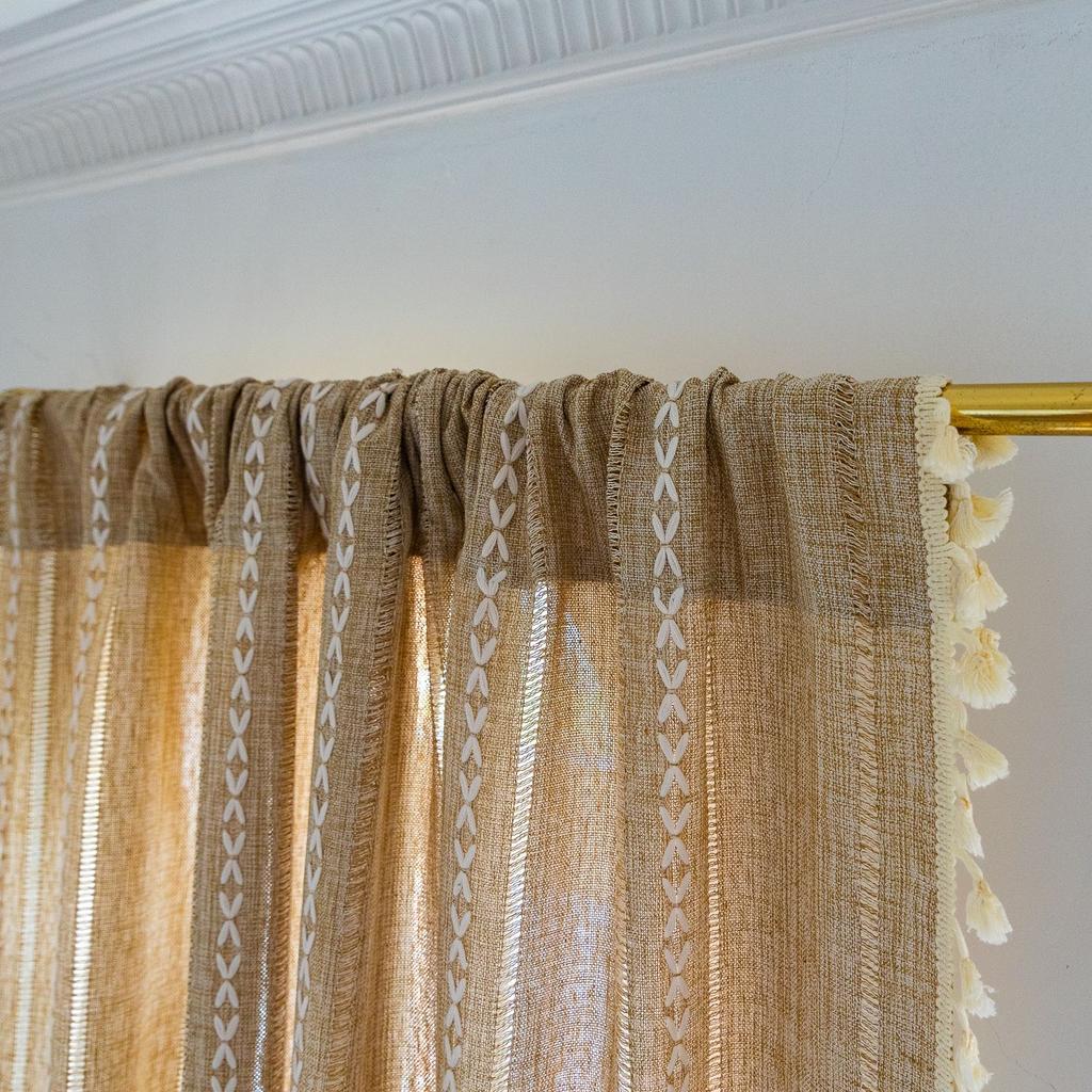Short Curtain American Country Half Curtain Pull Curtain Bay Window Kitchen Blackout Small Curtain Coffee Curtain
