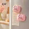 3D Refrigerator Magnet 2Pcs Pink Pig Head Magnet, Resin Cartoon Magnetic Animal Shaped Magnets Decoration, Memo Note Photo Holder for Kitchen