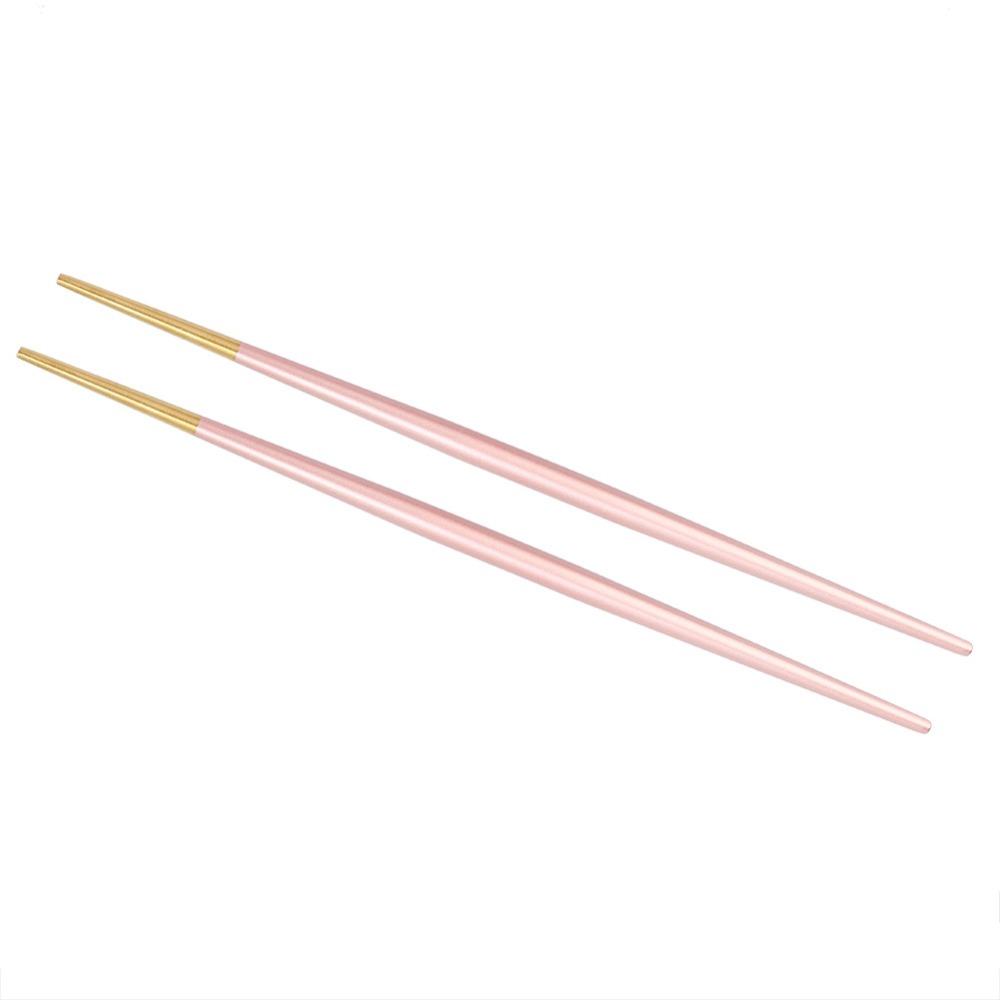 Anti-slip Strip Chopsticks Rustless Steel Dining Chopsticks Food Chopsticks Lunch Box Matching