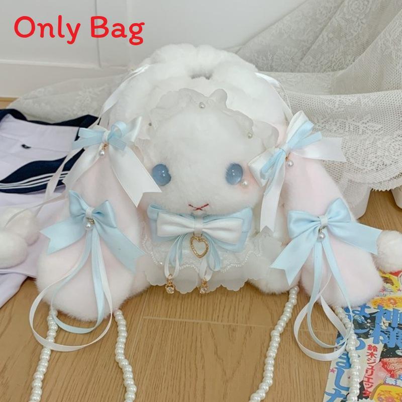 Lolita Plush Bunny Bag With Bow For Daily Use And Collectors Style