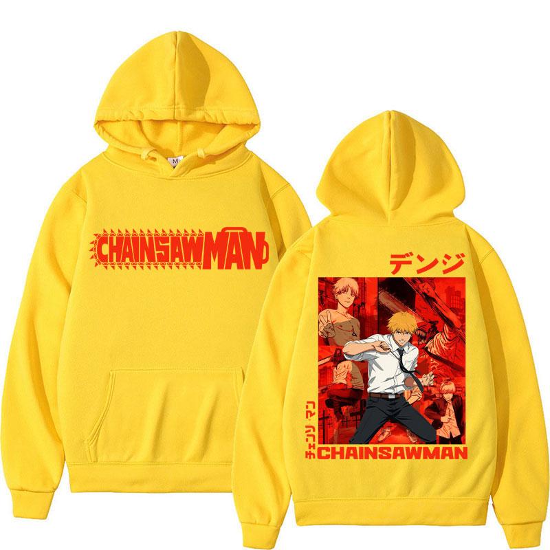 Japan Anime Chainsaw Man Graphic Hoodies Men's Fahion Cosplay Hoody Sweatshirt Oversized Fleece Casual Sportwear