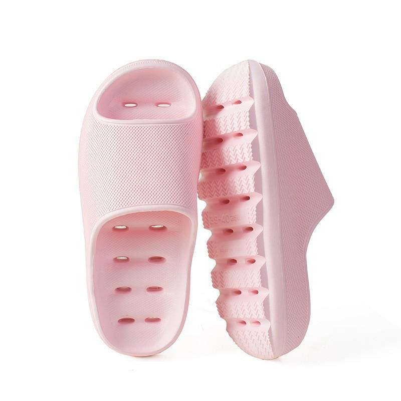 Thick bottom bath bathroom slippers men's summer home indoor soft bottom home quick drying water leakage hollow cool slippers women