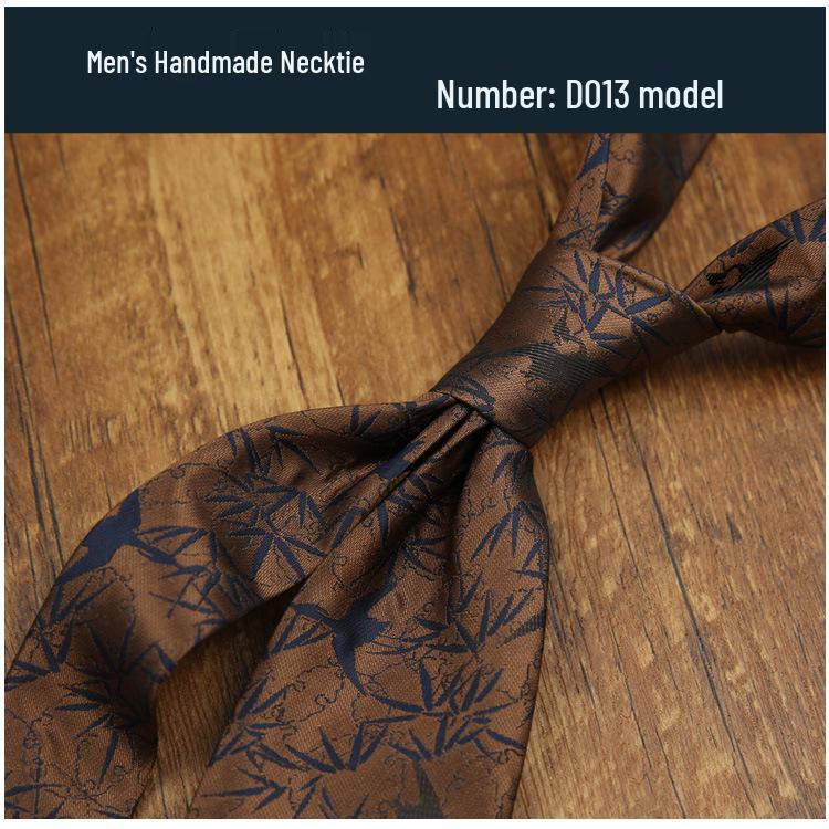 Men's 8CM Retro Burgundy Polyester Silk Tie - Business & Formal Suit Accessory