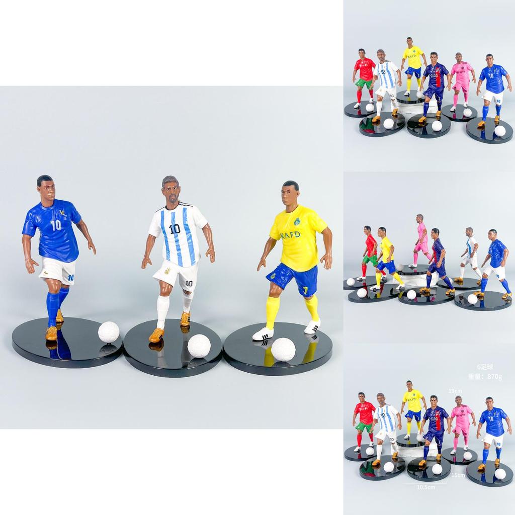 Neymar Messi Cristiano Ronaldo Football Star Model Set Desktop Decorationfor Soccer Fans