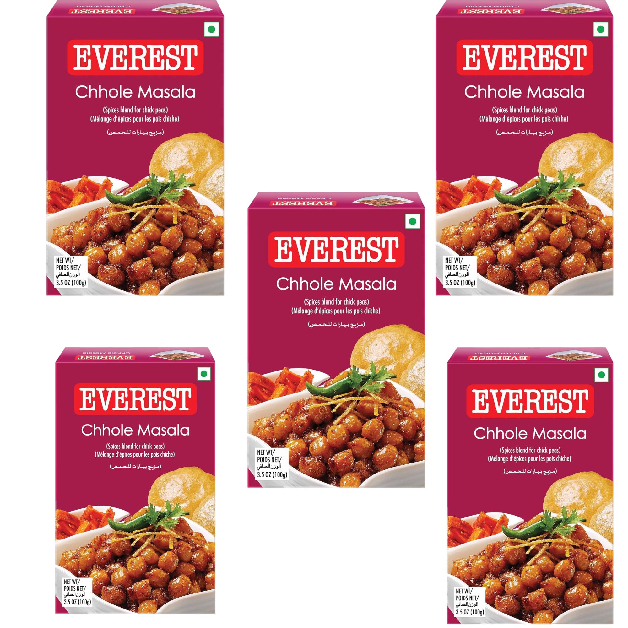 

Everest Masala Chhole 100 Gram Pack Of 5 Authentic Indian Spice Blend For Chickpea Dishes