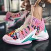 Zapatillas de Baloncesto para Hombre Graffiti Rosa Moda Zapatos Deportivos Estampados para Hombre Zapatillas de Baloncesto para Hombre de Caña Alta Antideslizantes chaussure basket
