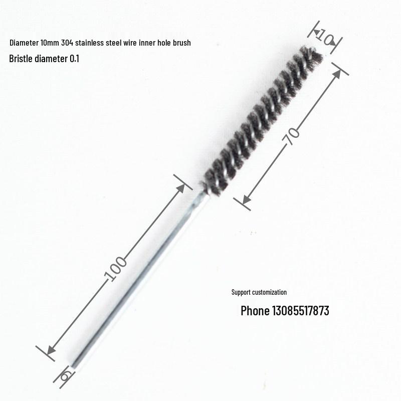 Abrasive Wire Tube & Pipe Brush - Steel Bristle for Deburring & Polishing