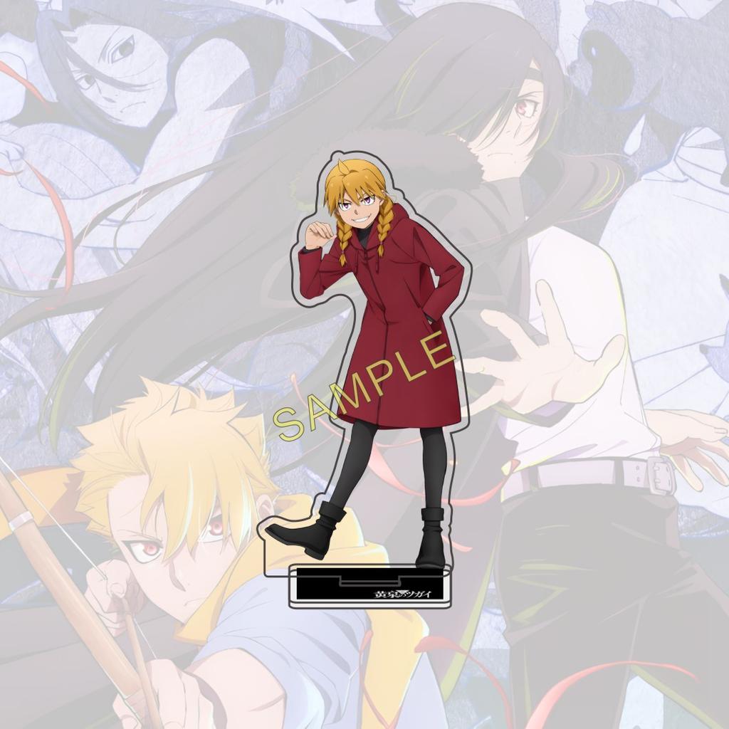 Anime Yomi no Tsugai 15cm Acrylic Figure Yuru Dera Asa Gabby Hana Standing Model Fan Collectible Gift Keychain