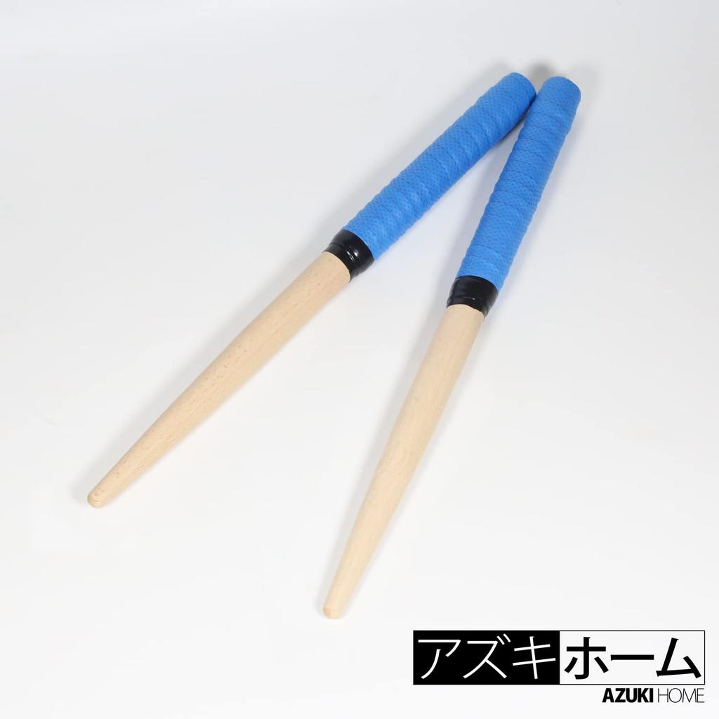 Azuki Home Taiko Maibachi Drumstick for Beginners Storage Bag with Replacement Grip Blue