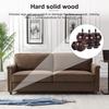 4 Piezas Patas de Muebles Forma de Calabaza Patas de Madera para Muebles H10cm Patas de Sofá Nogal Retro con Perno de 5/16''/M8 Pre-perforado y Placa de Montaje y Tornillos para Mesa
