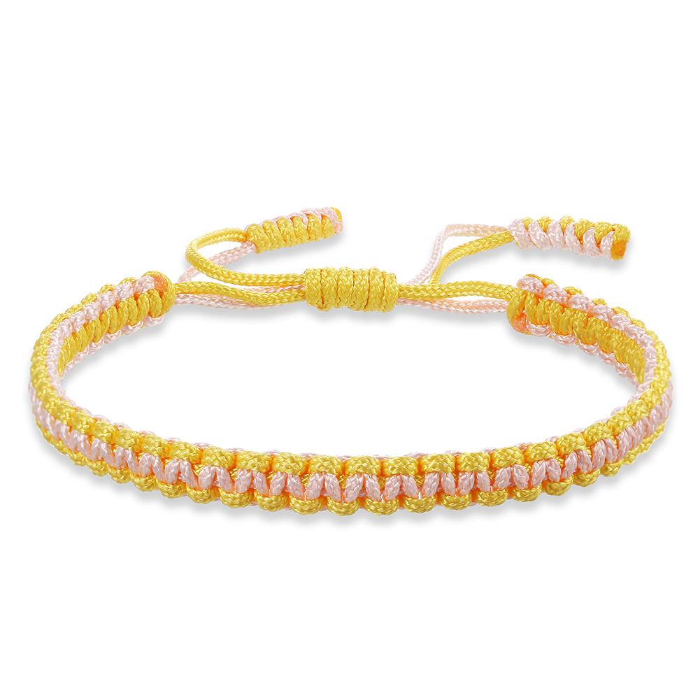Multicolor Handmade Woven Nylon Rope Bracelet Mixed Color Knitted Chain Bangles For Men Women Adjustable Friendship Yoga Jewelry