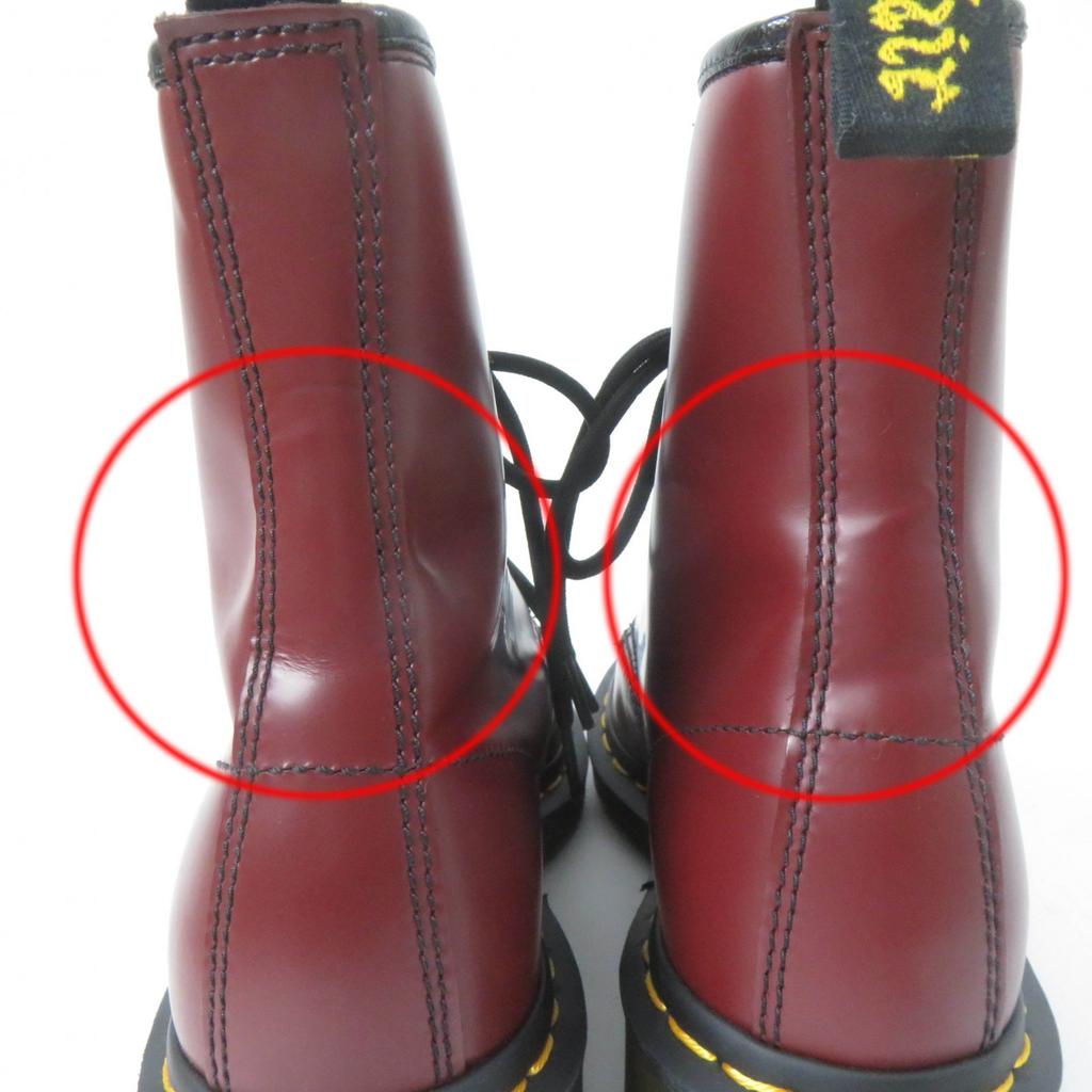 Excellent Dr.Martens Boots SMOOTH 1460 8 Holes Cherry Red Leather Women Used
