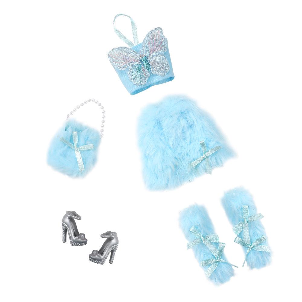 Europe 30cm Babi Princess Doll Toys 1/6 BJD Doll Joints Movable Fashion Plush Clothes Set Butterfly Decoration DIY Dress Up